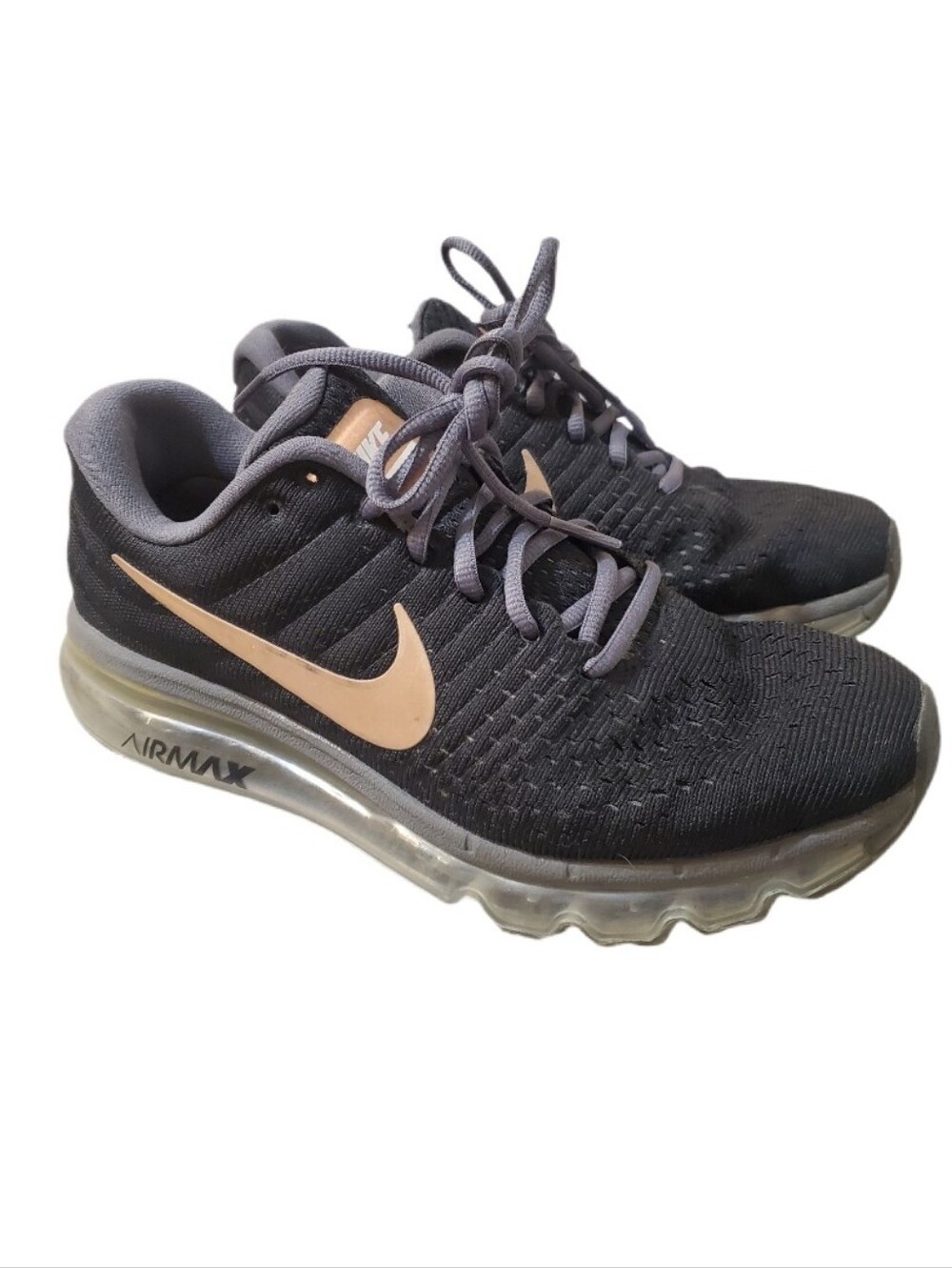 Nike Air Max 2017 Women's Black Bronze Running Training Shoe Size 8